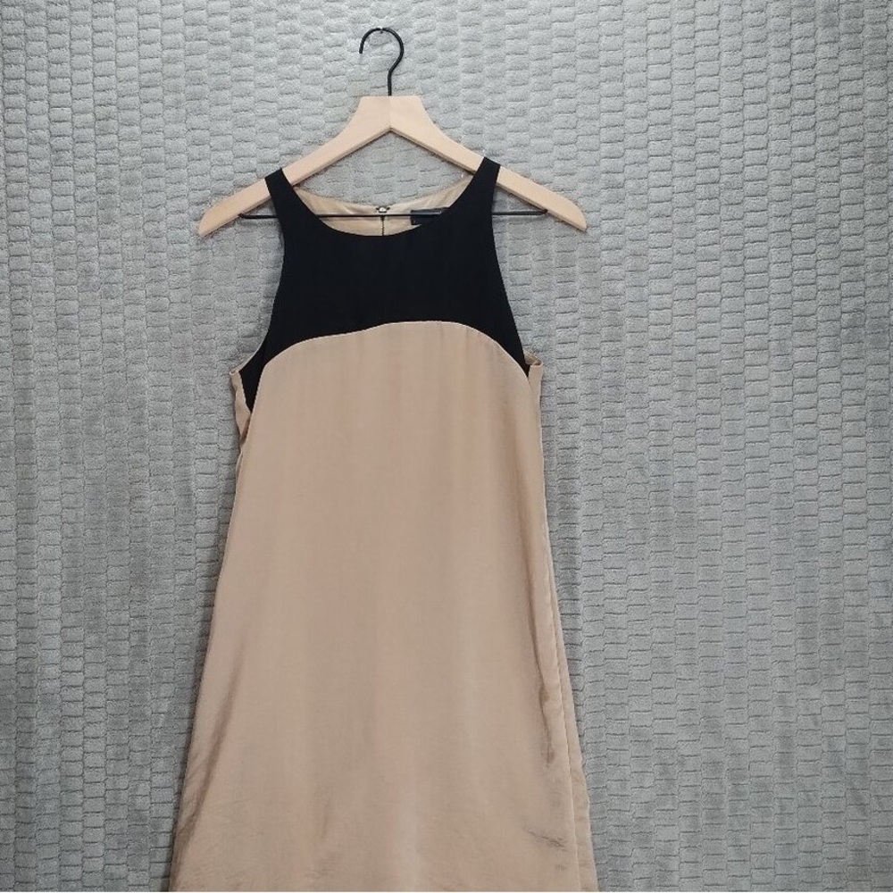Black and Tan Sleeveless Dress